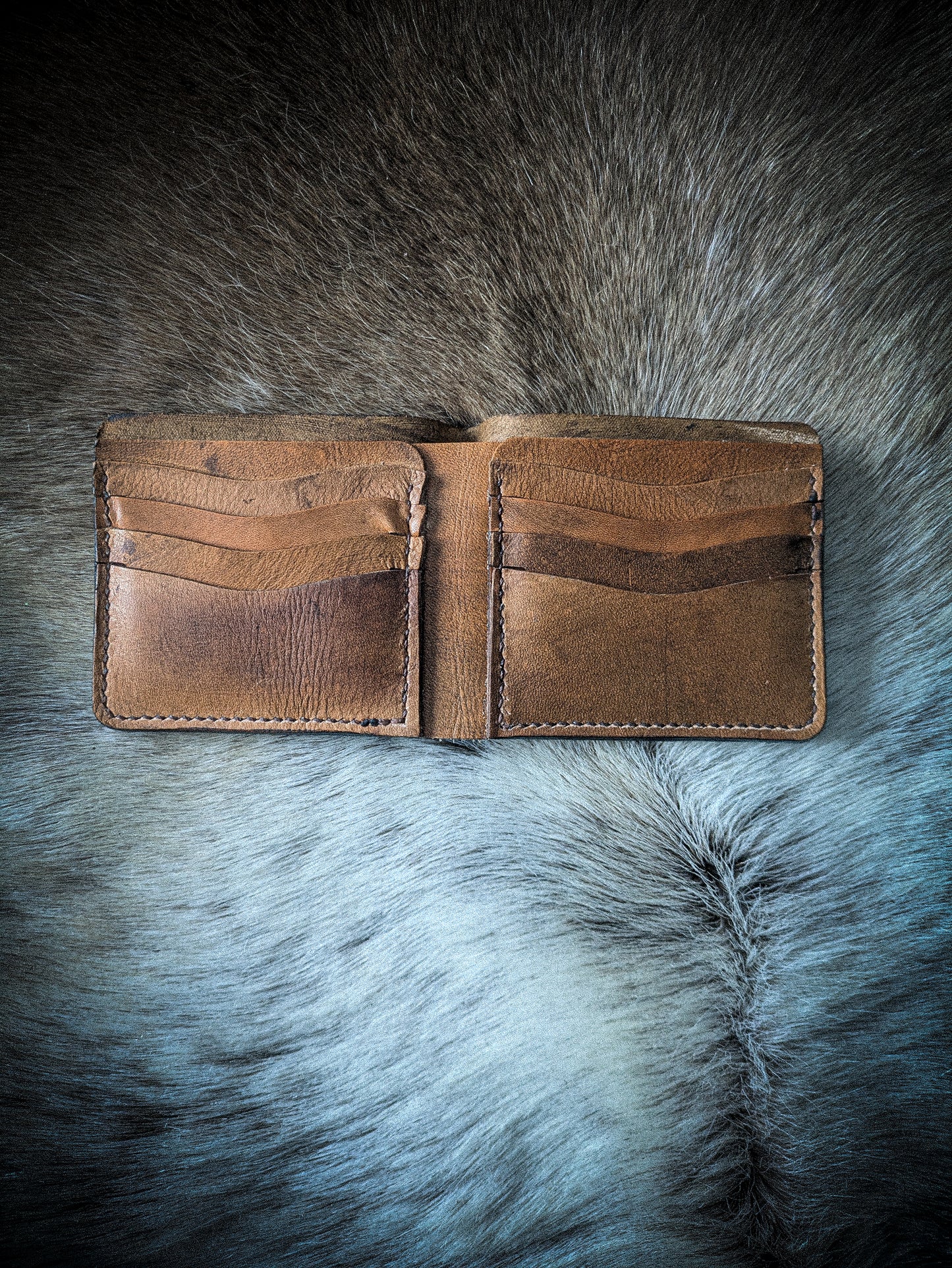 Leather Bifold Wallet - Maize Serpent