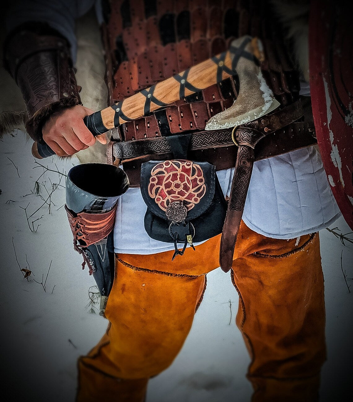 Merovingian Ravens - Leather Belt Bag