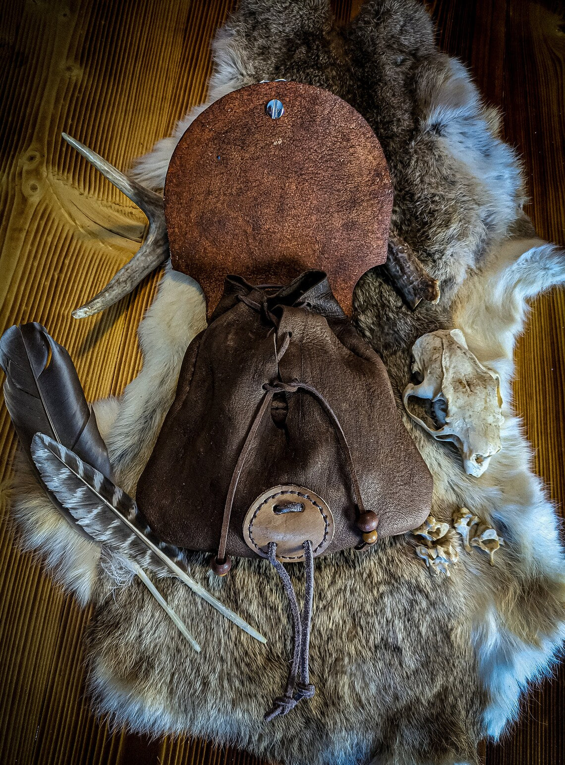 Three Cranes - Leather Belt Bag