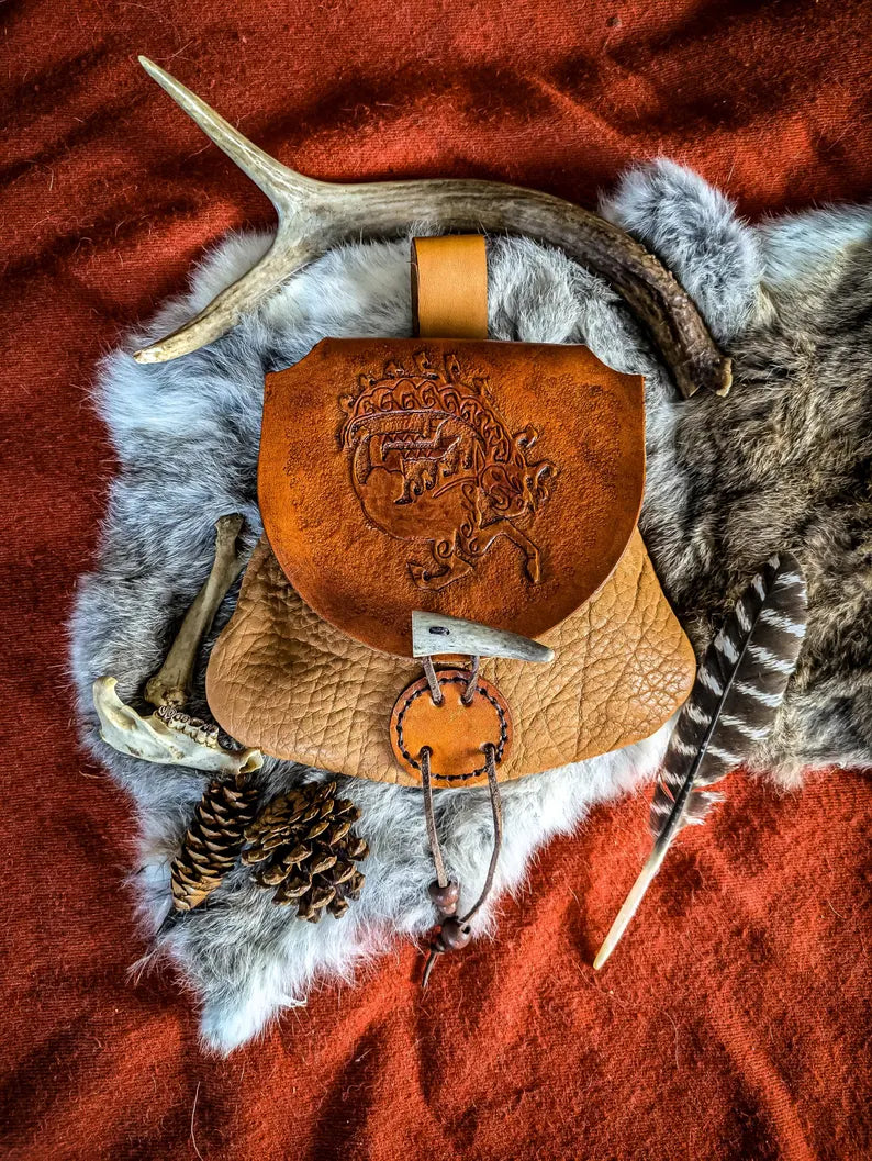 Scythian Stag - Leather Belt Bag