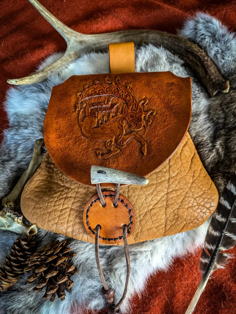 Scythian Stag - Leather Belt Bag