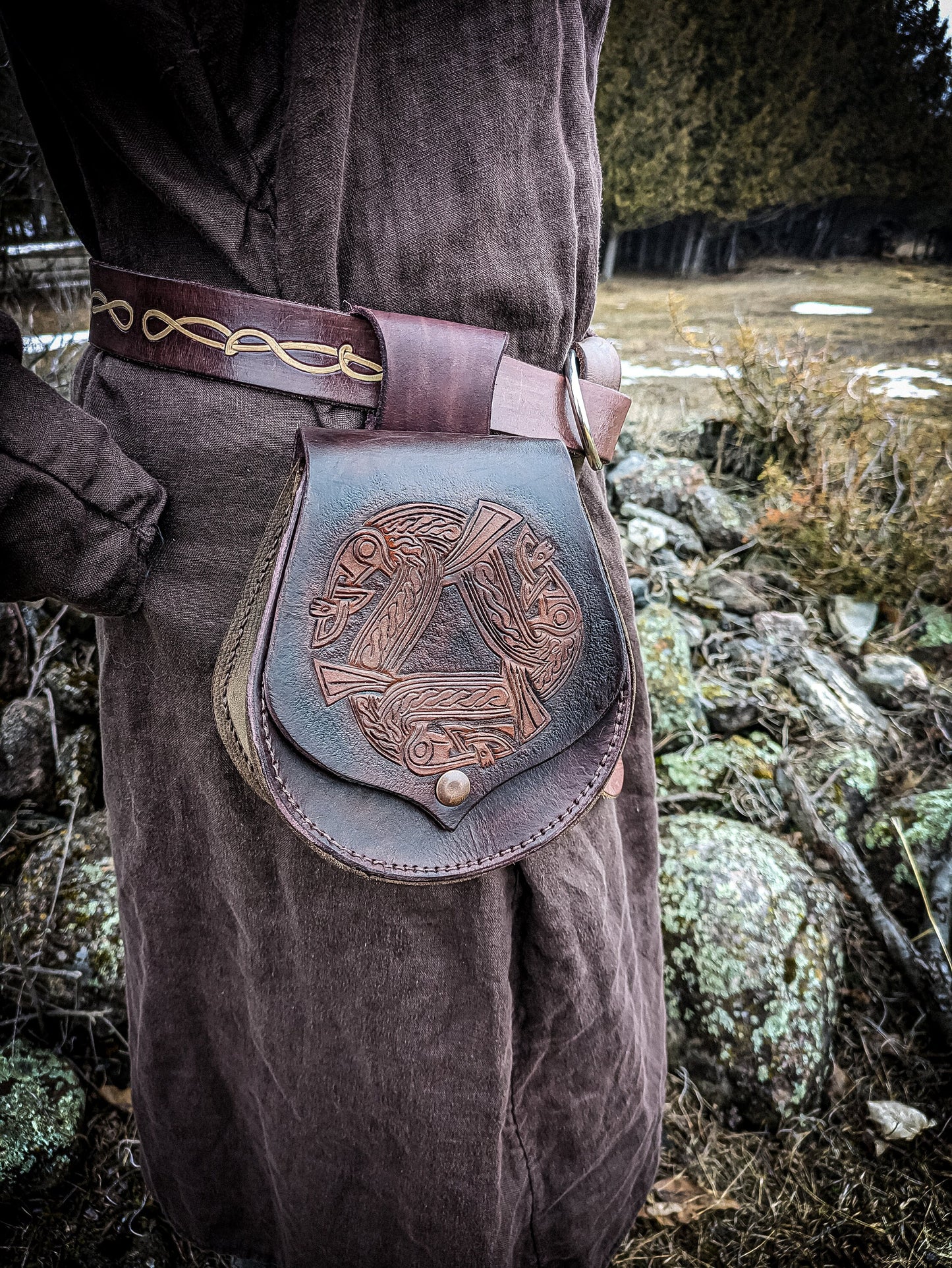 Triskelion Beasts - Leather Belt Bag