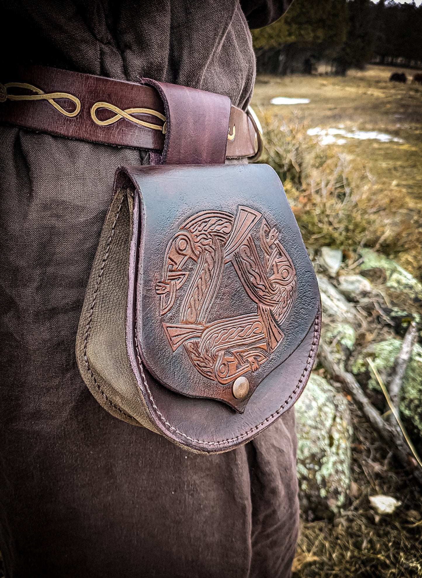 Triskelion Beasts - Leather Belt Bag