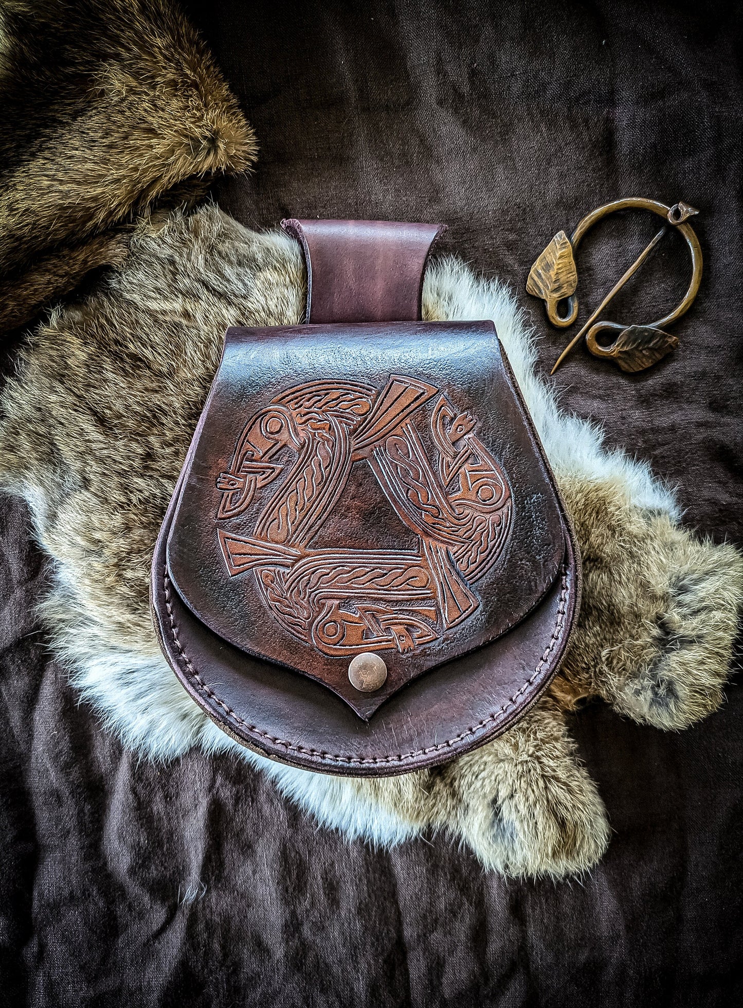 Triskelion Beasts - Leather Belt Bag