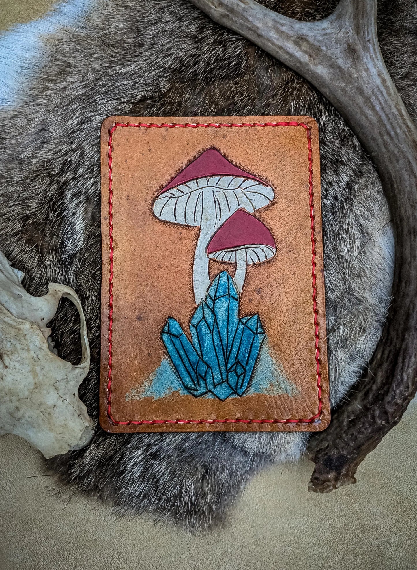 Mushroom and Crystal - Cardholder Wallet