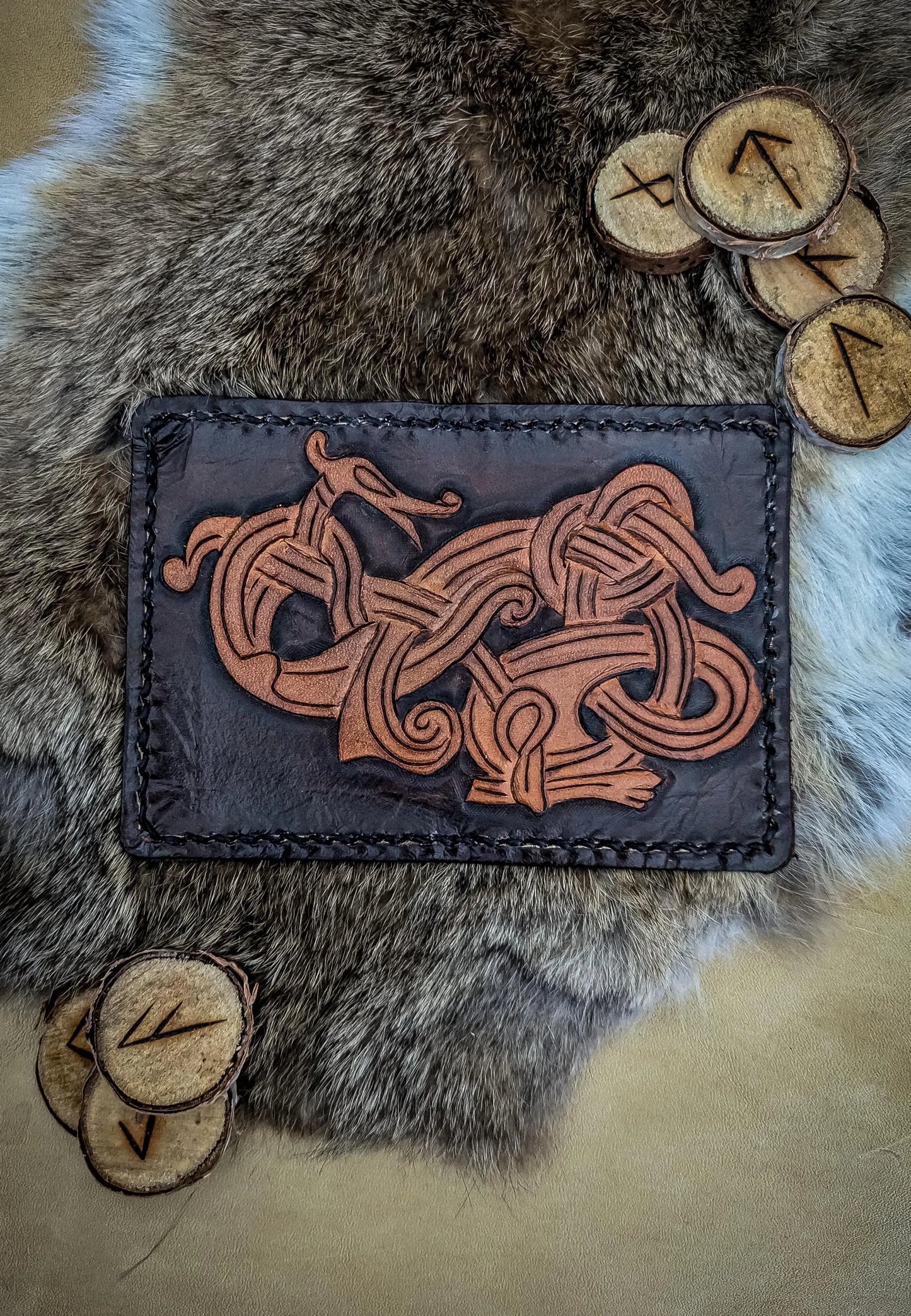 Knotwork Serpent - Cardholder Wallet