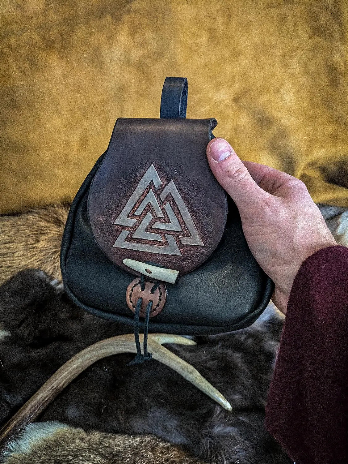 Valknut II - Leather Belt Bag