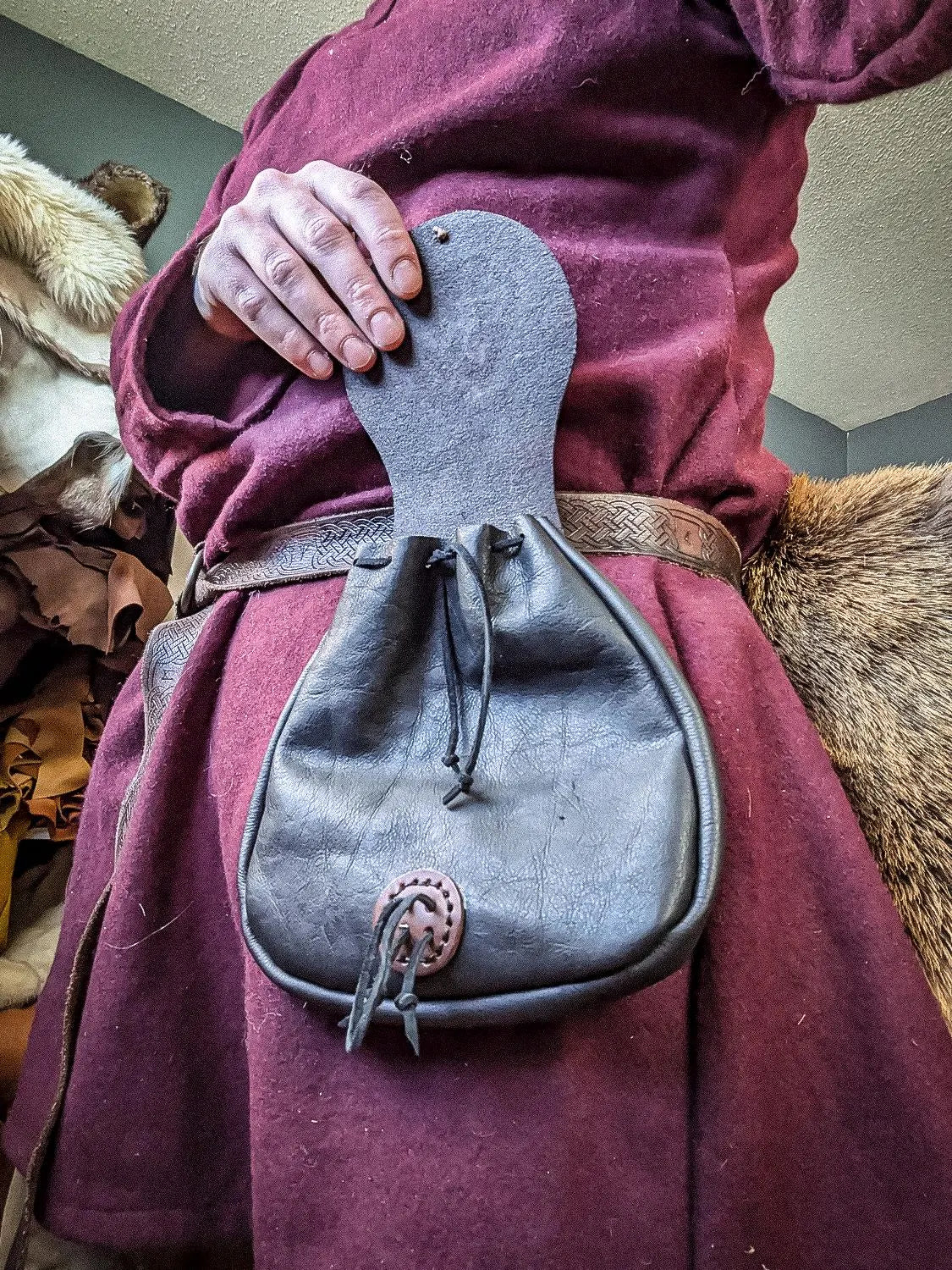 Valknut II - Leather Belt Bag
