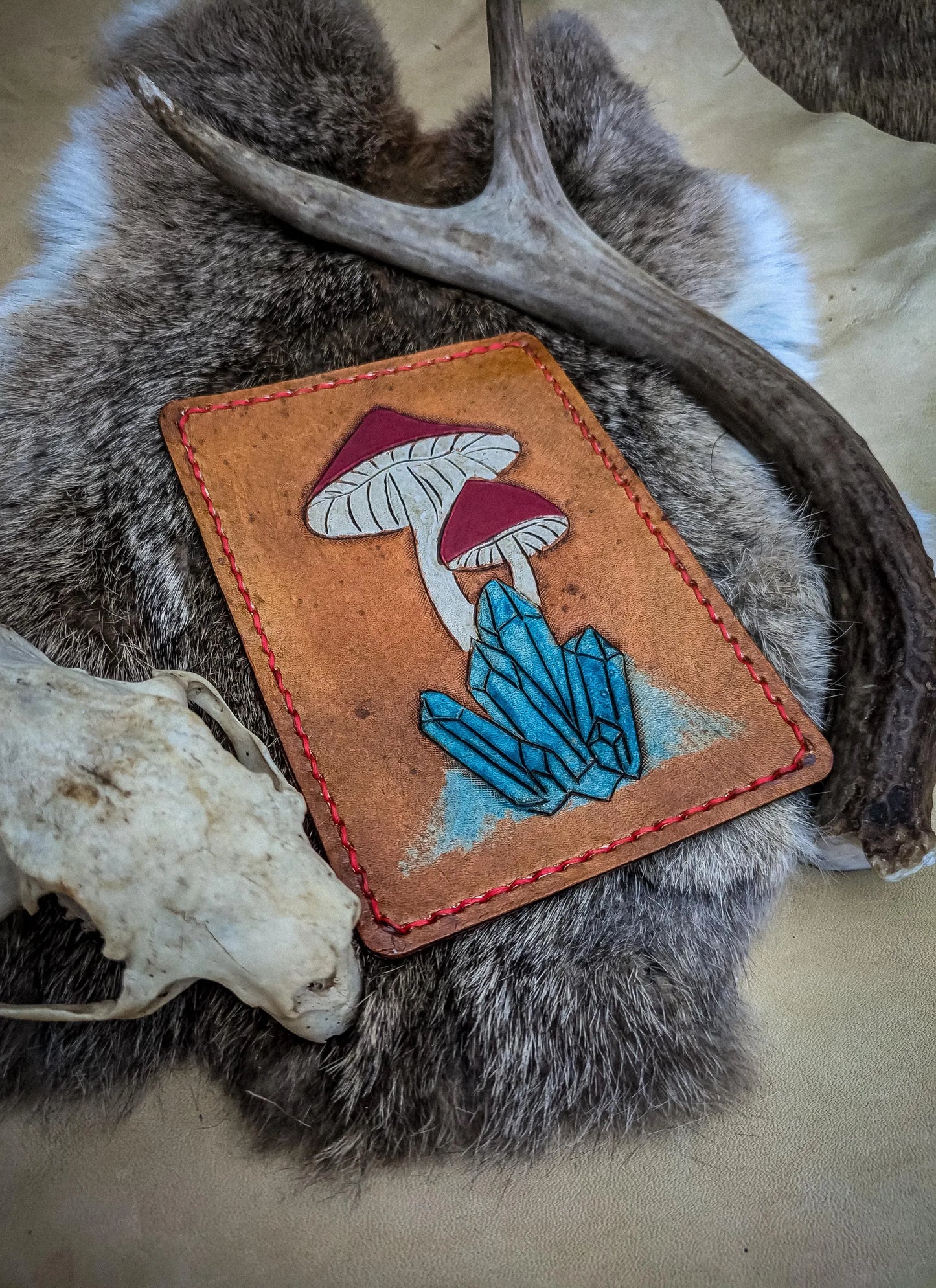 Mushroom and Crystal - Cardholder Wallet
