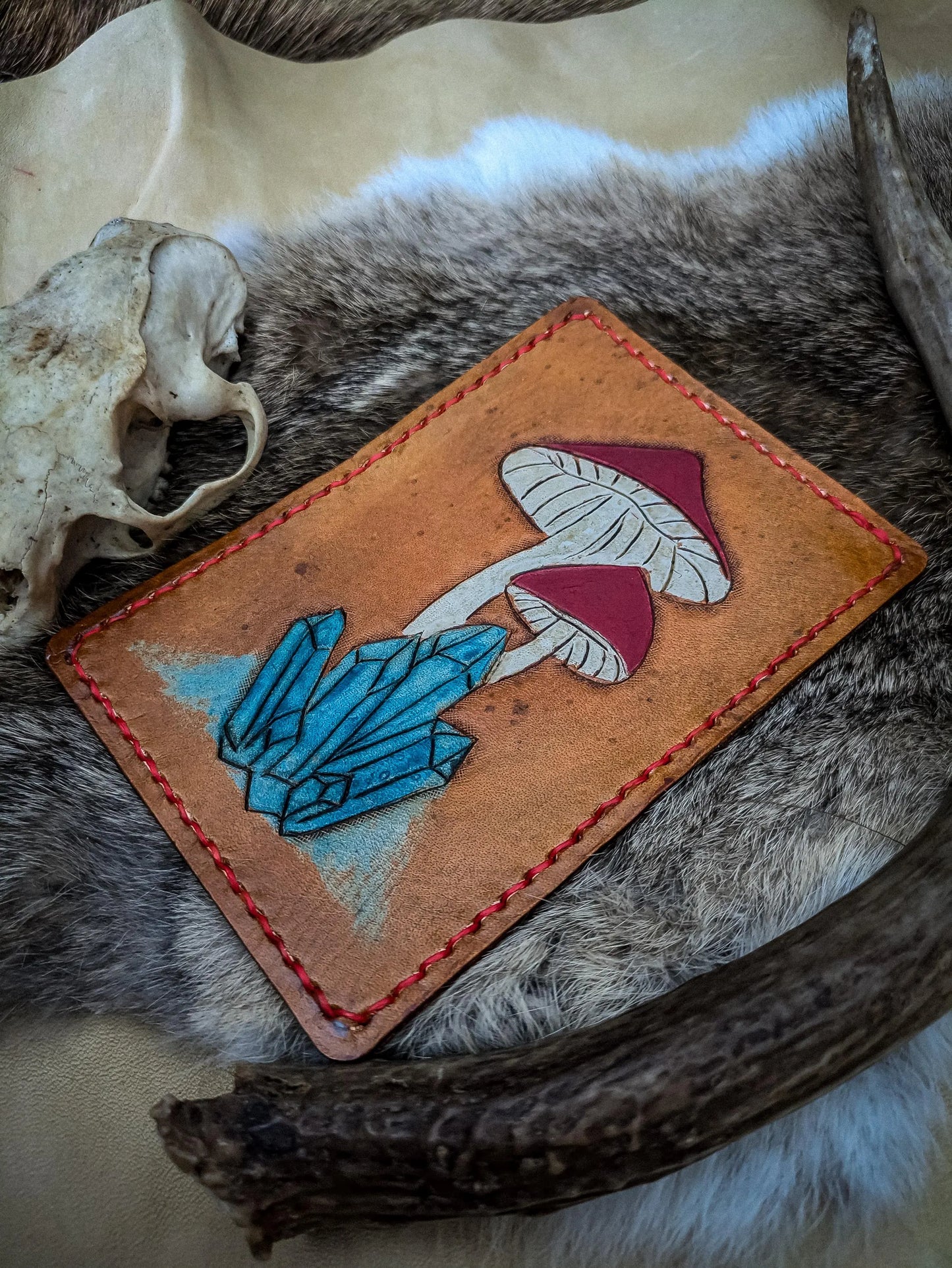 Mushroom and Crystal - Cardholder Wallet