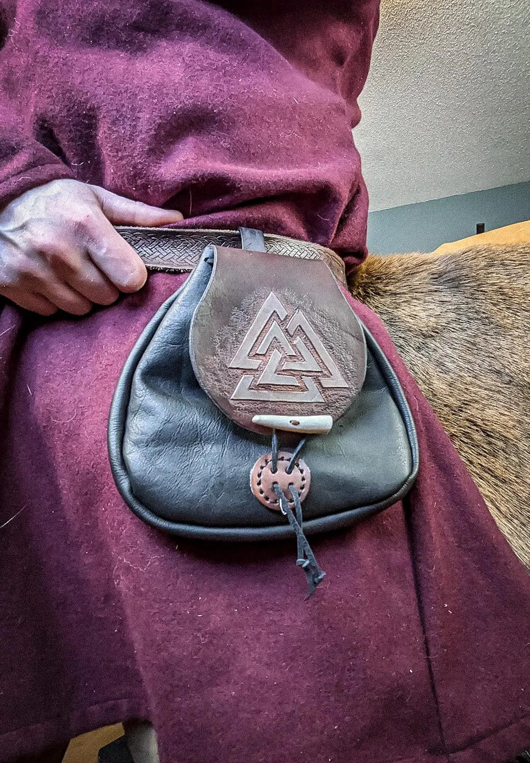Valknut II - Leather Belt Bag
