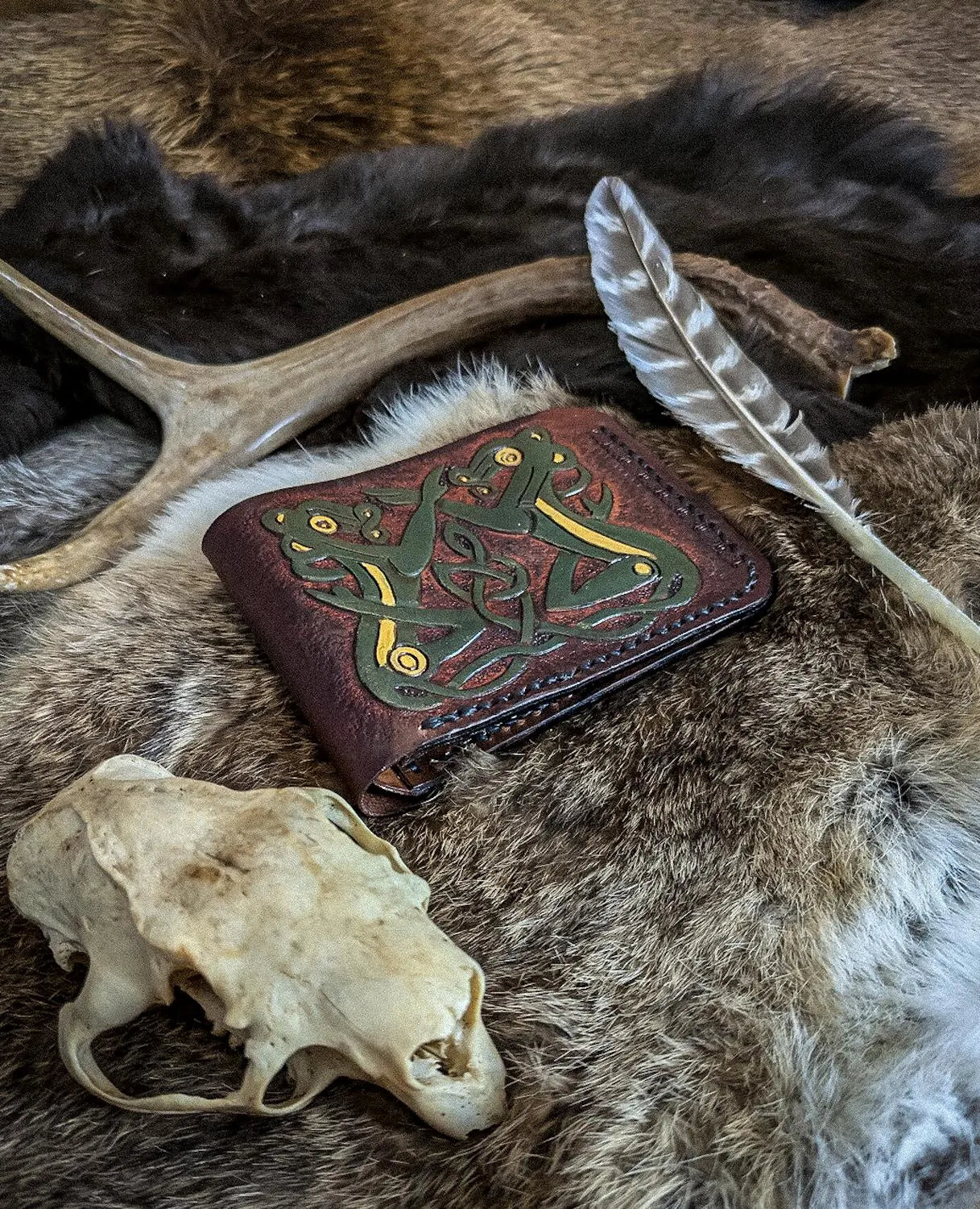 The Trollcross - Viking Bifold Leather Wallet