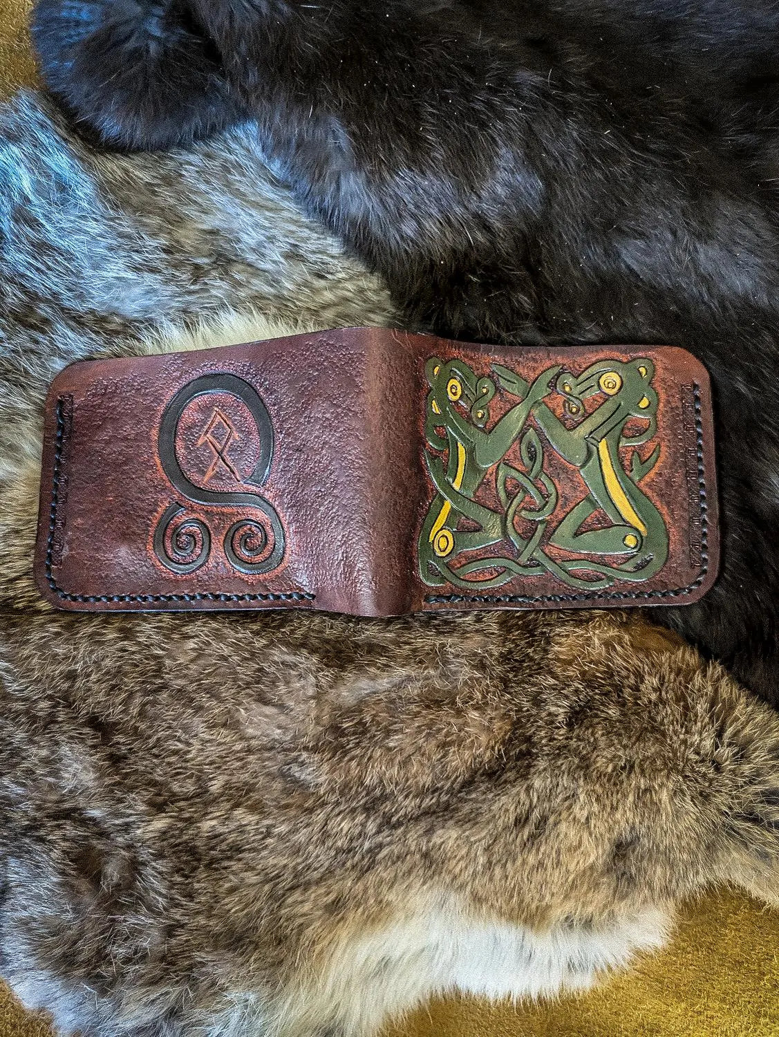 The Trollcross - Viking Bifold Leather Wallet