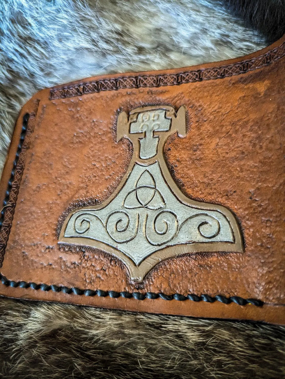 The Mjolnir - Viking Bifold Leather Wallet