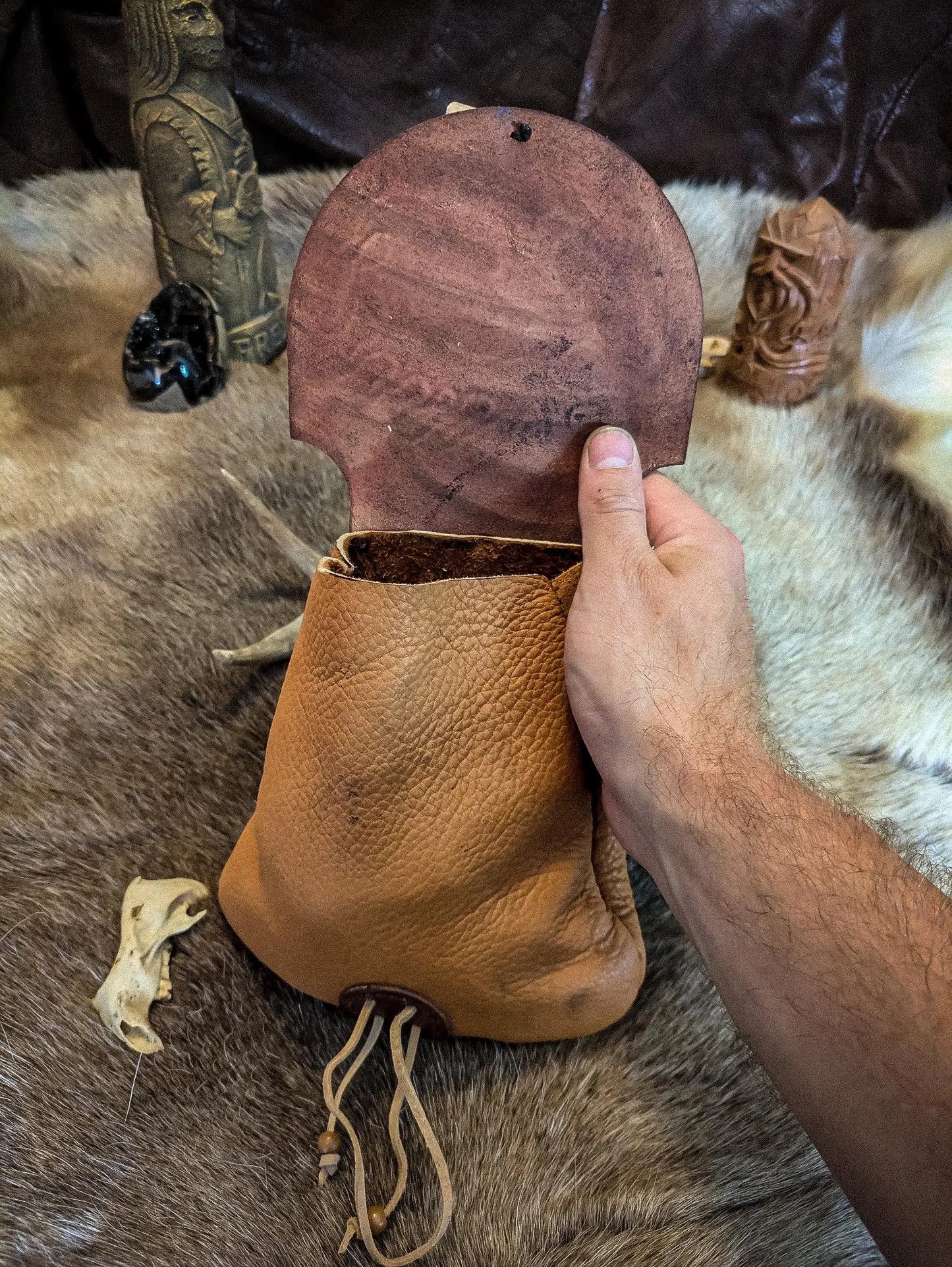 Scythian Stag - Leather Belt Bag