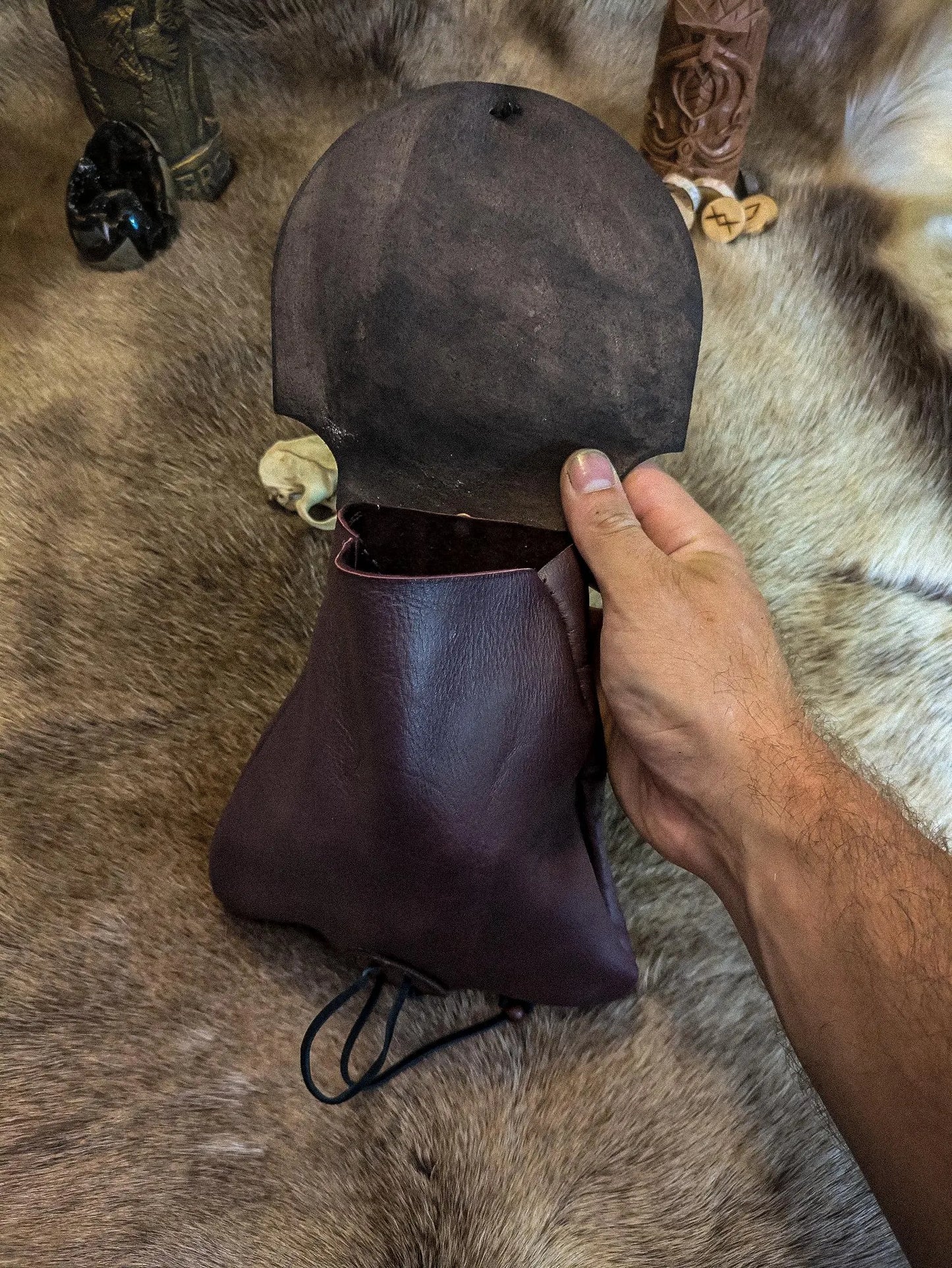 Runestone Serpent - Leather Belt Bag