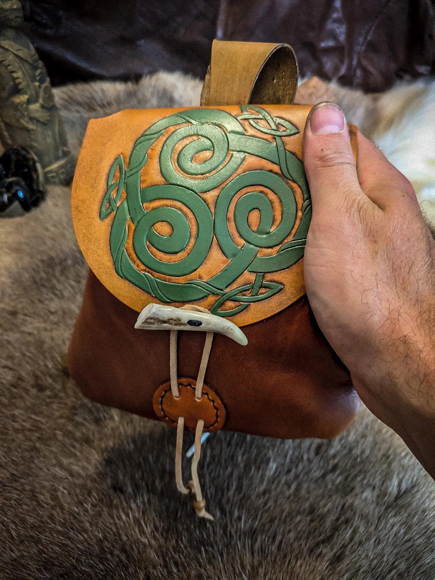 Celtic Triple-Knot - Leather Belt Bag