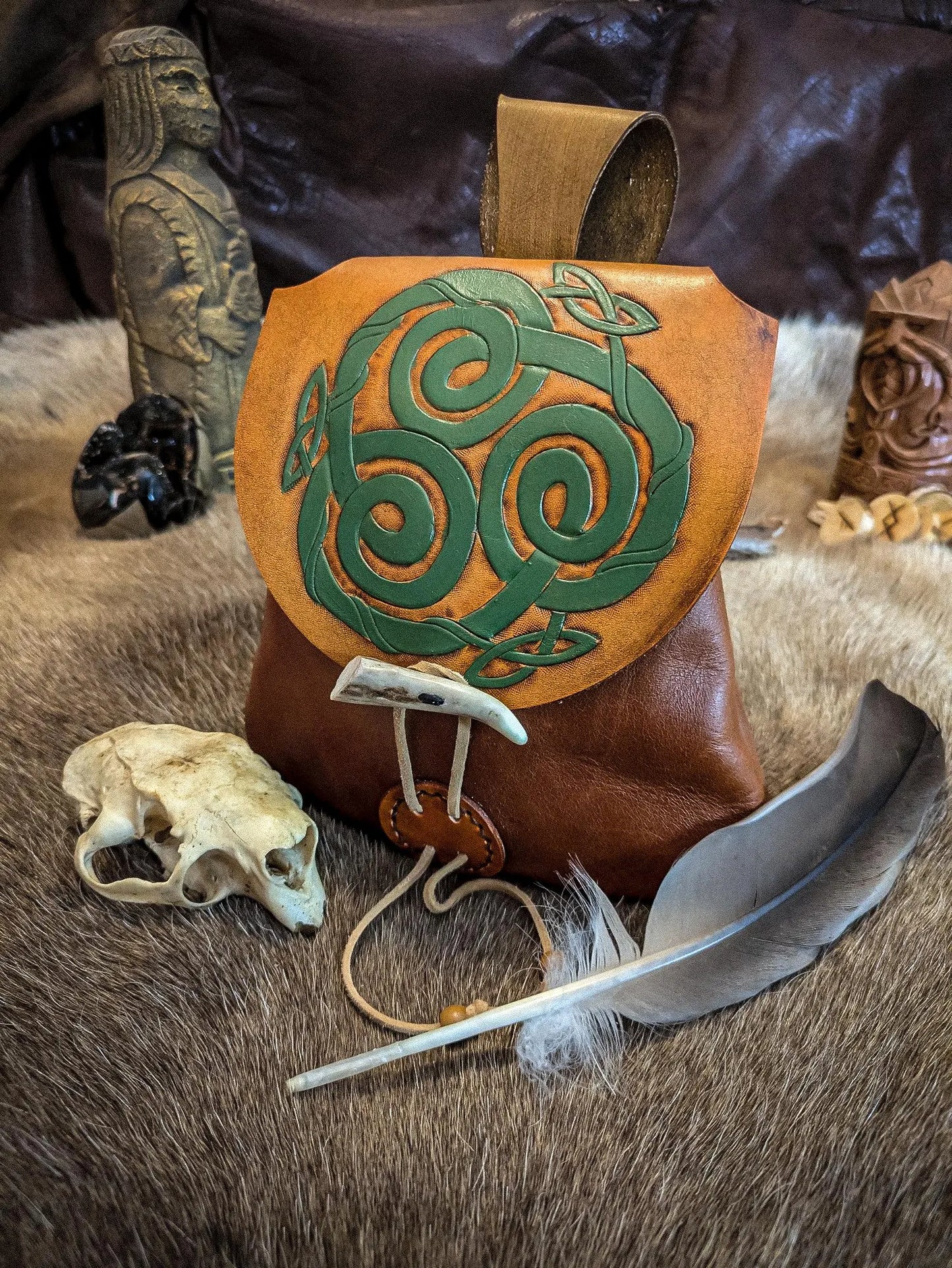 Celtic Triple-Knot - Leather Belt Bag