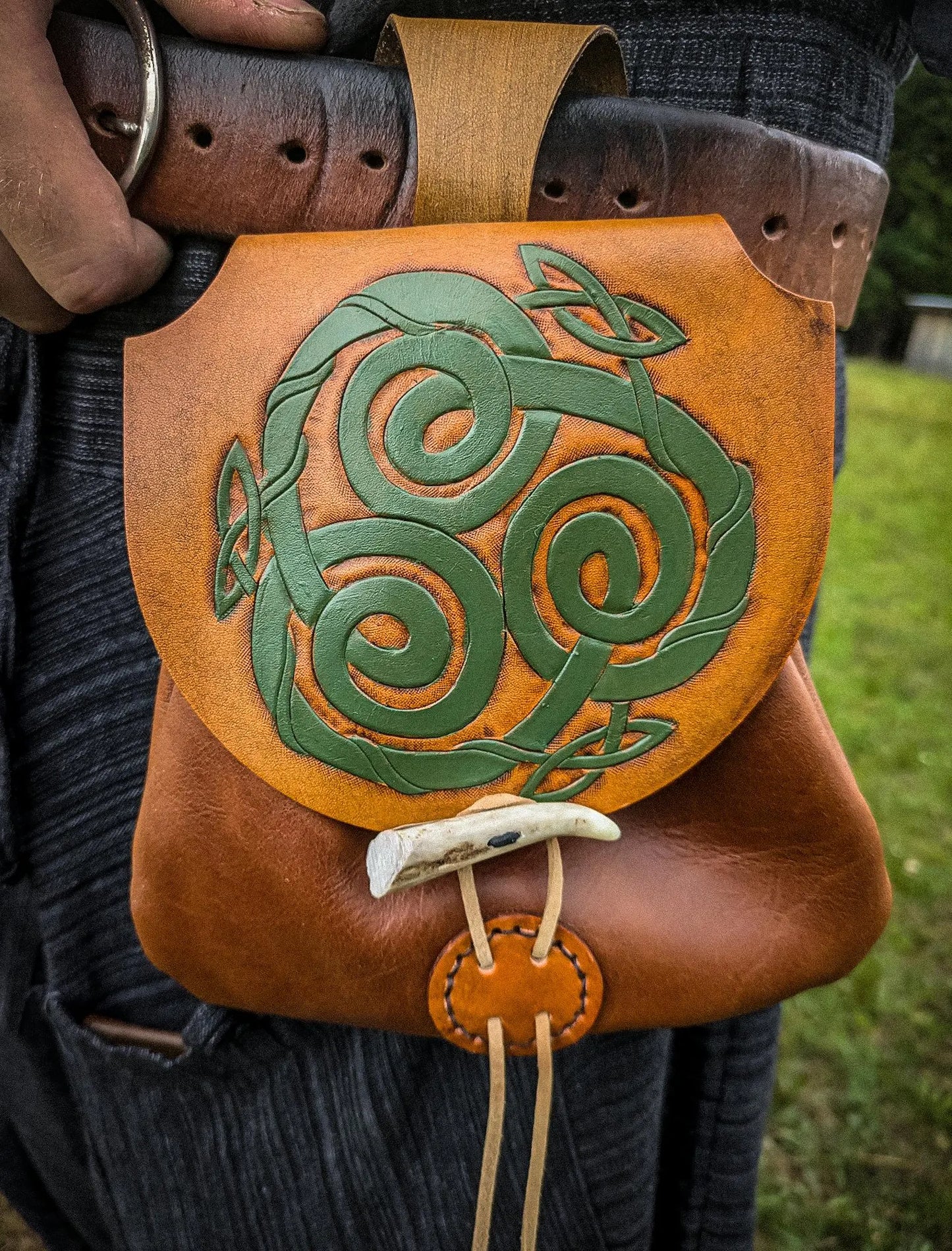Celtic Triple-Knot - Leather Belt Bag