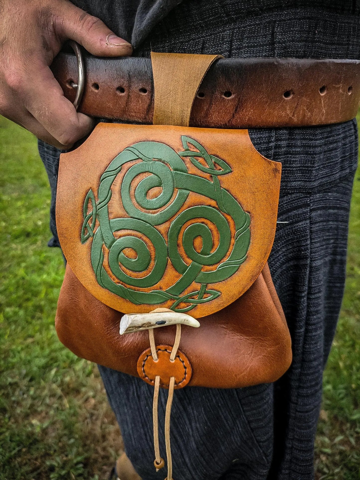 Celtic Triple-Knot - Leather Belt Bag