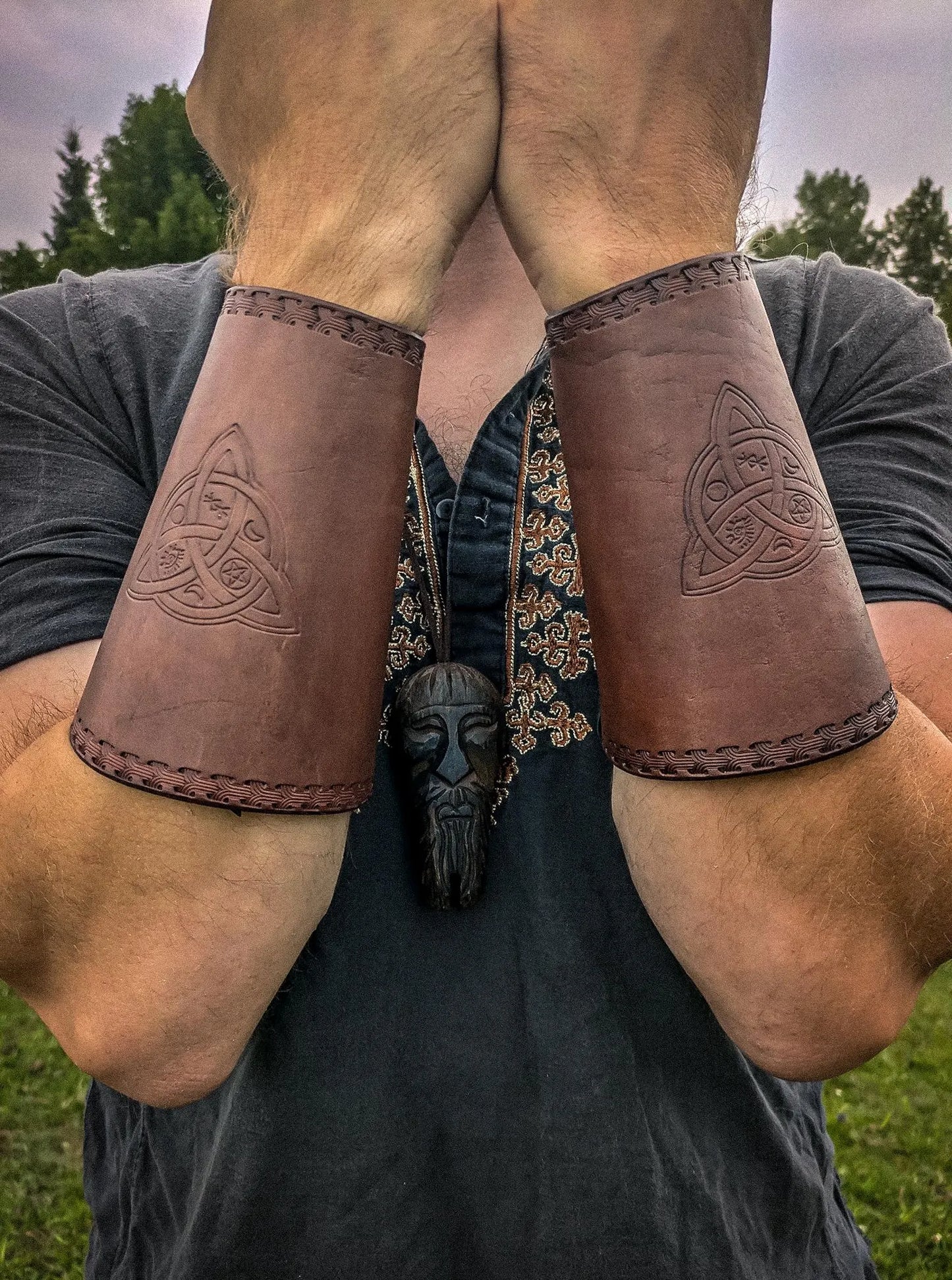 Leather Arm Guards - Pair