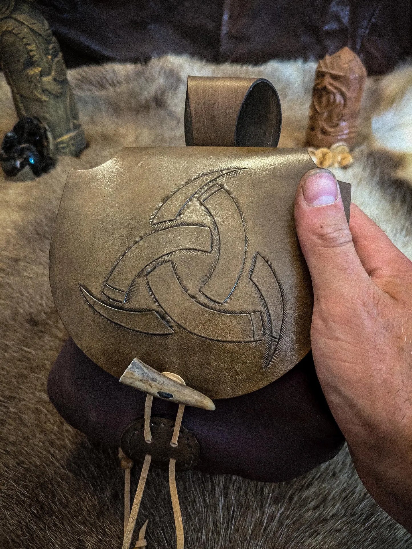 Horns of Odin - Leather Belt Bag