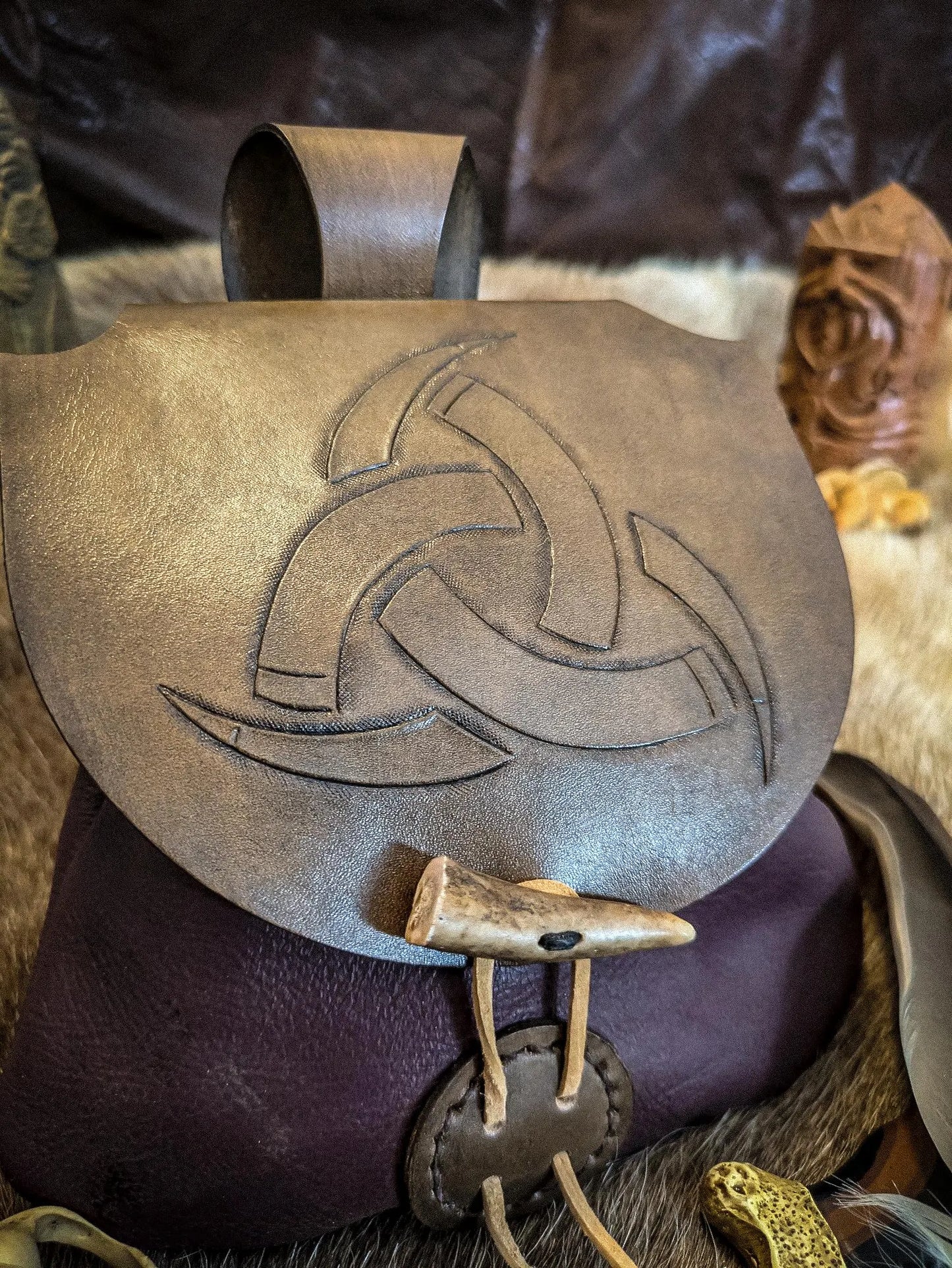 Horns of Odin - Leather Belt Bag
