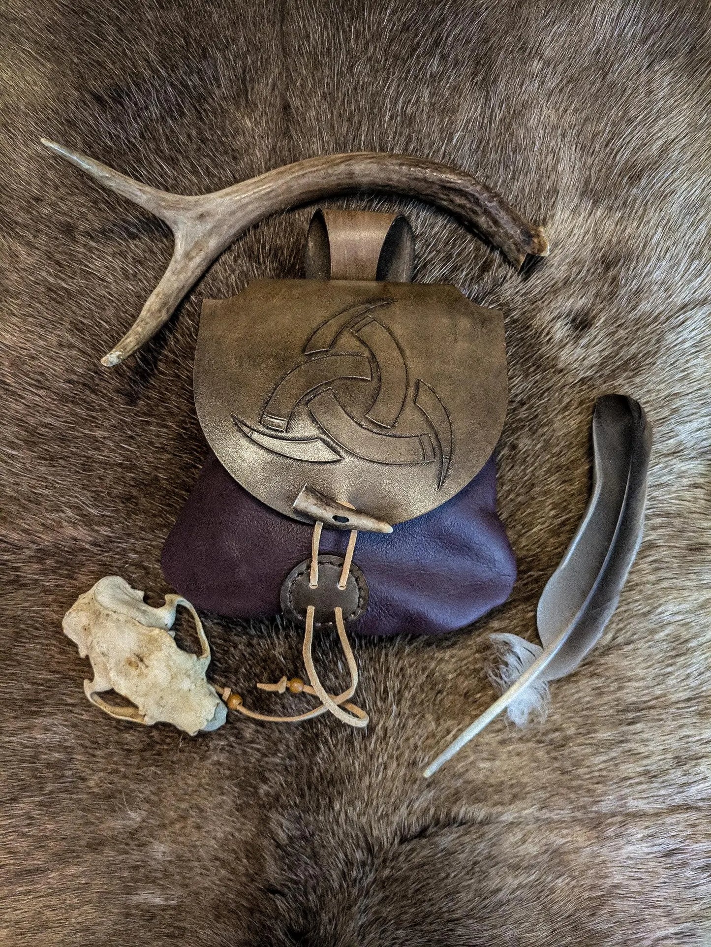 Horns of Odin - Leather Belt Bag