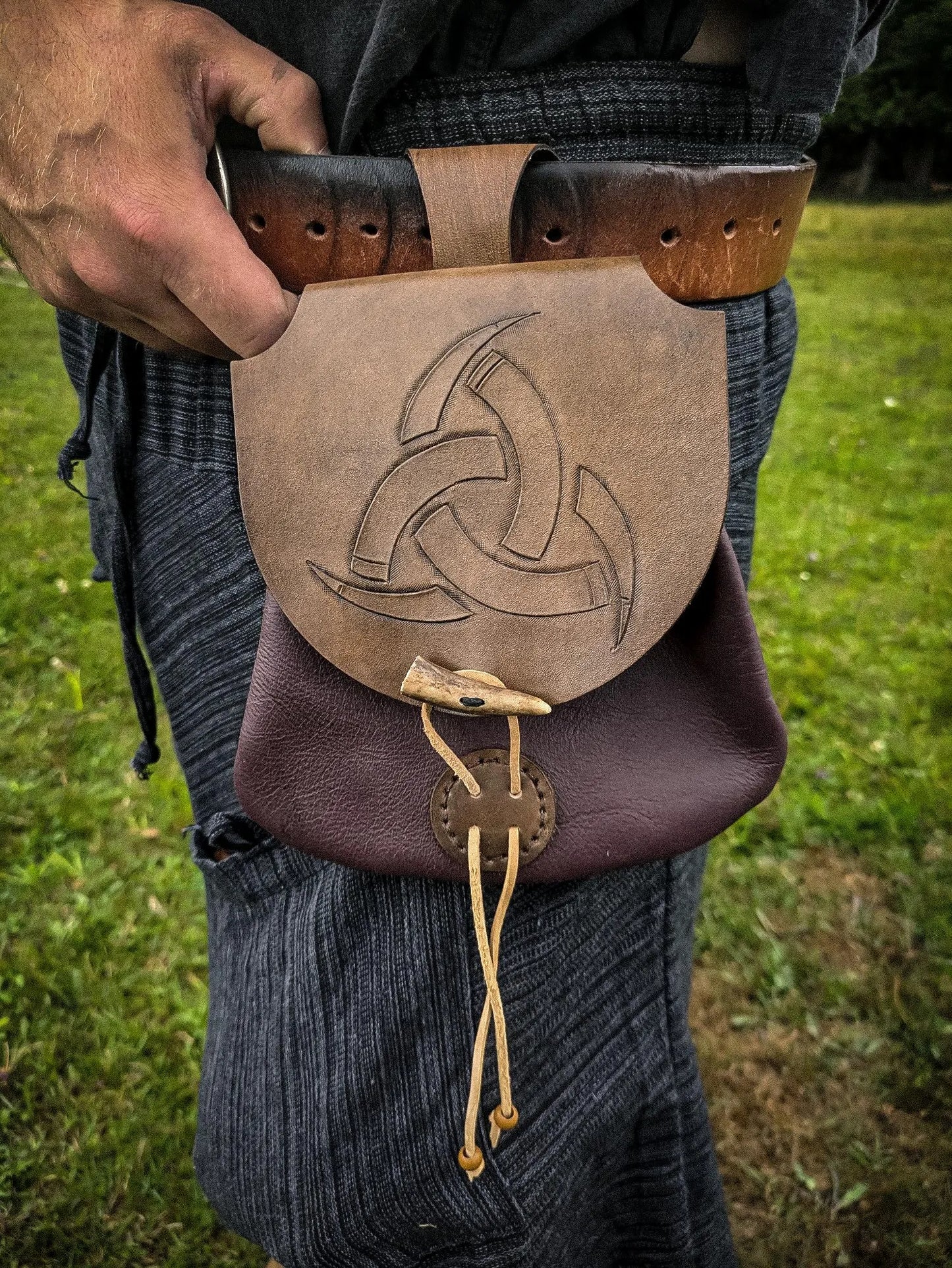 Horns of Odin - Leather Belt Bag