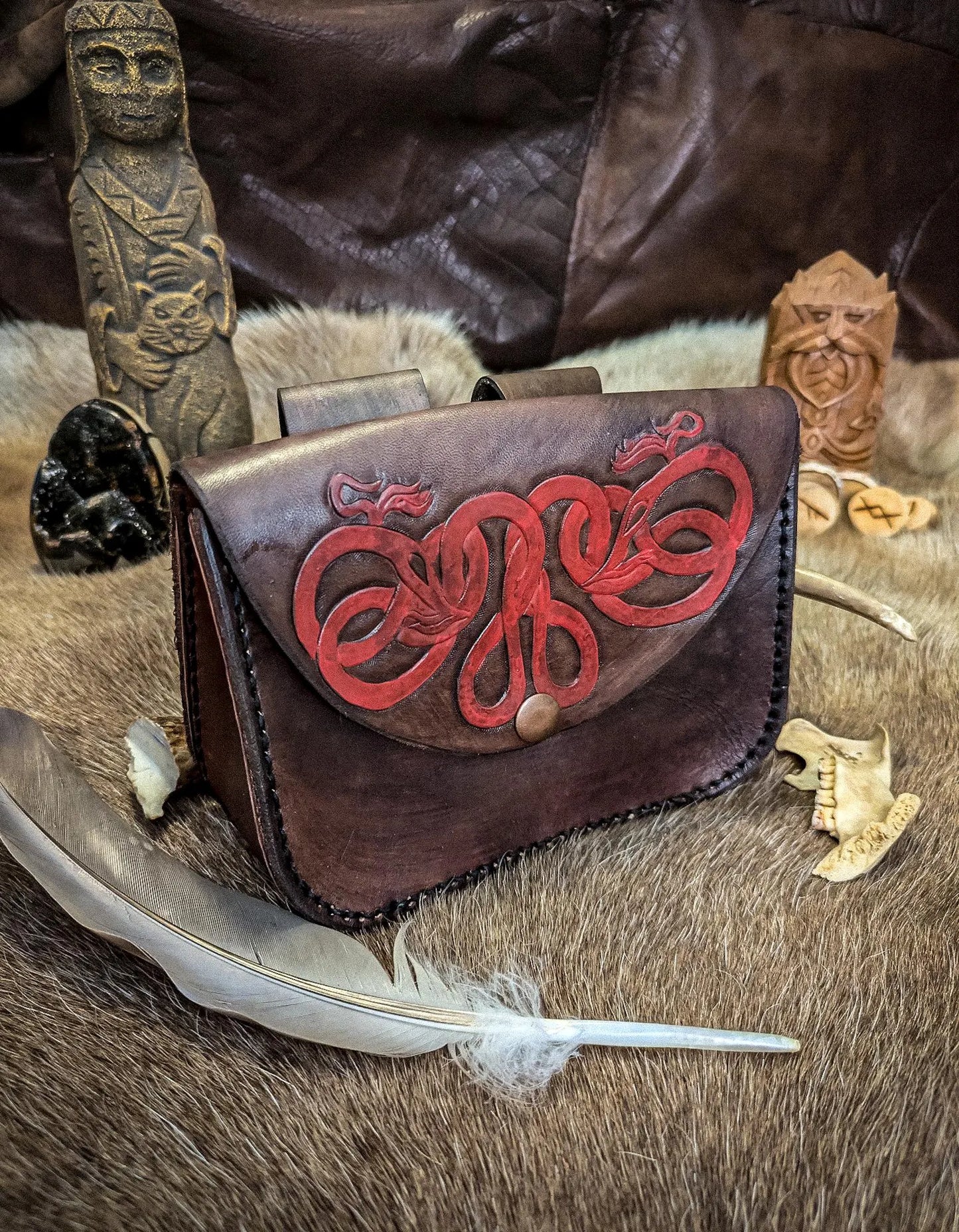 Othala Serpents - Leather Belt Bag