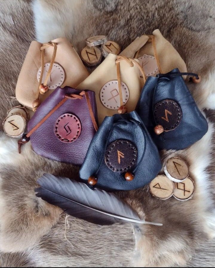 Leather Rune Pouches