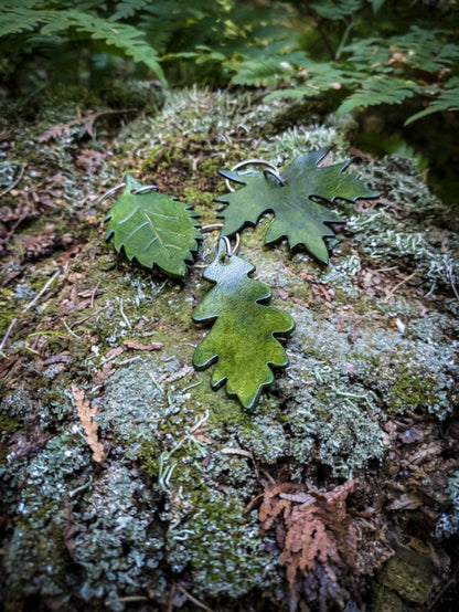 Leather Leaf Keychain