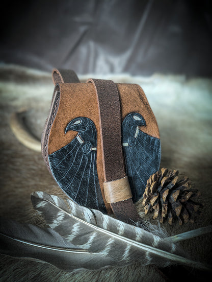 Hugin and Munin - Small Leather Belt Bag