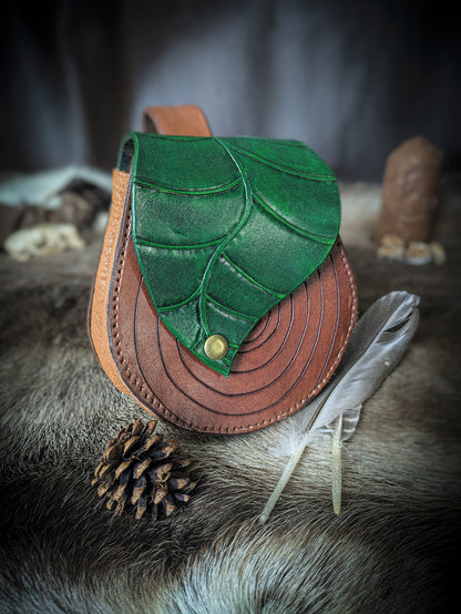 Elven Leaf Belt Satchel - Costume Accessory Bag