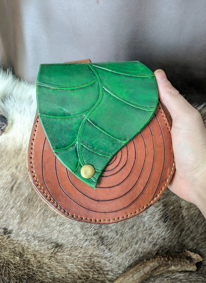 Elven Leaf Belt Satchel - Costume Accessory Bag