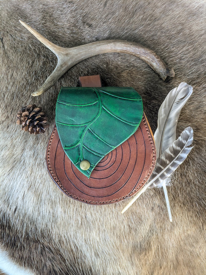 Elven Leaf Belt Satchel - Costume Accessory Bag