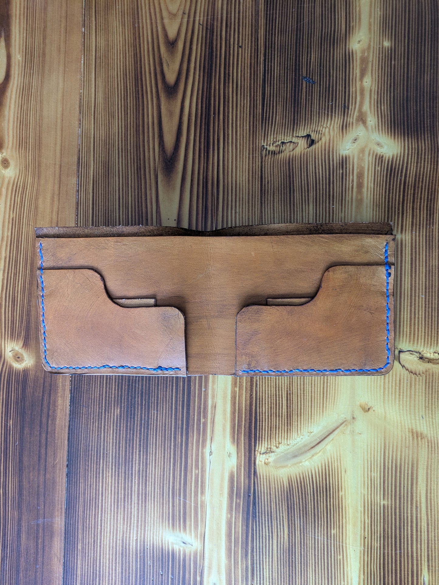 Leather Bifold Wallet - Ocean and Waves II