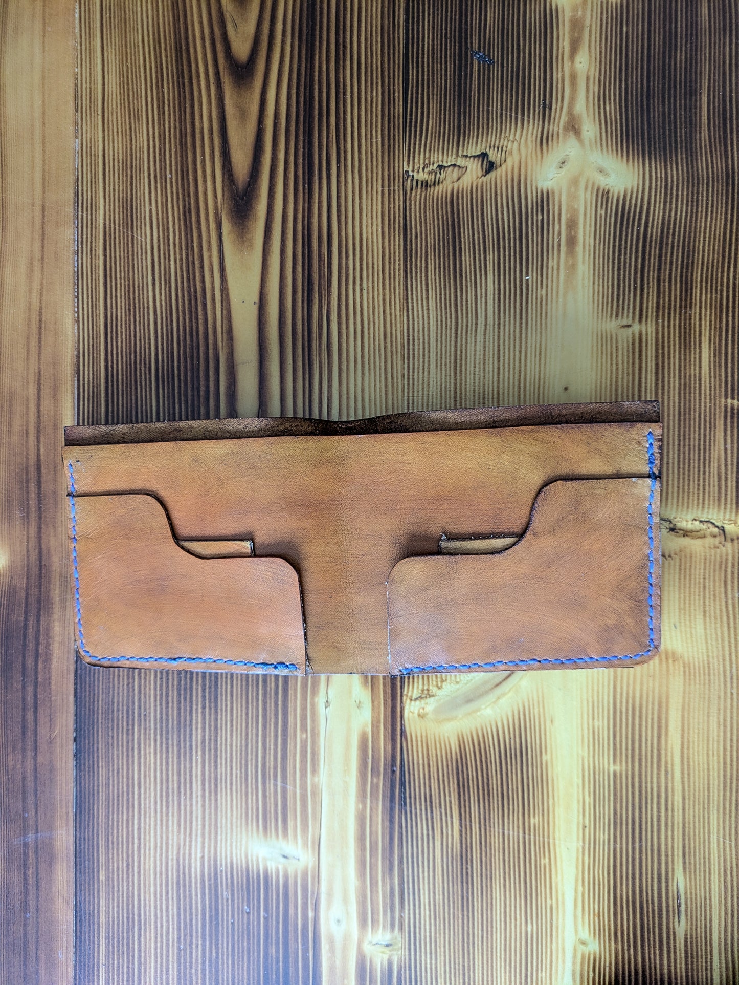 Leather Bifold Wallet - Ocean and Waves III