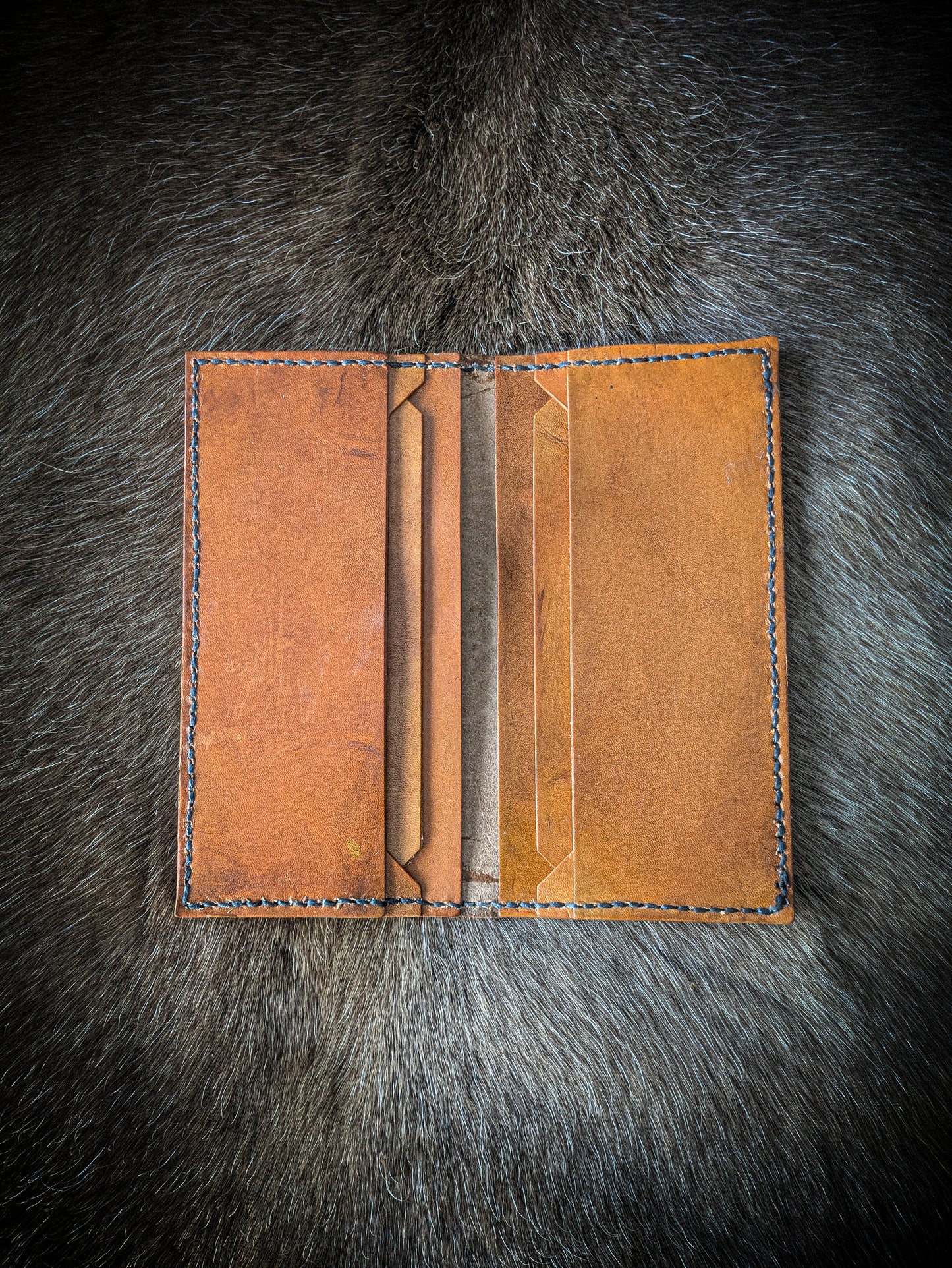 Leather Tall Wallet - Quetzal Bird