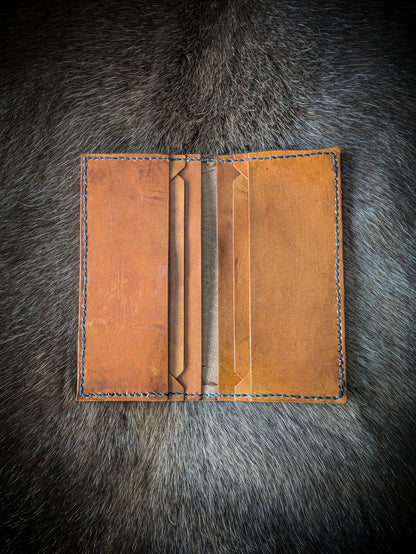 Leather Tall Wallet - Quetzal Bird