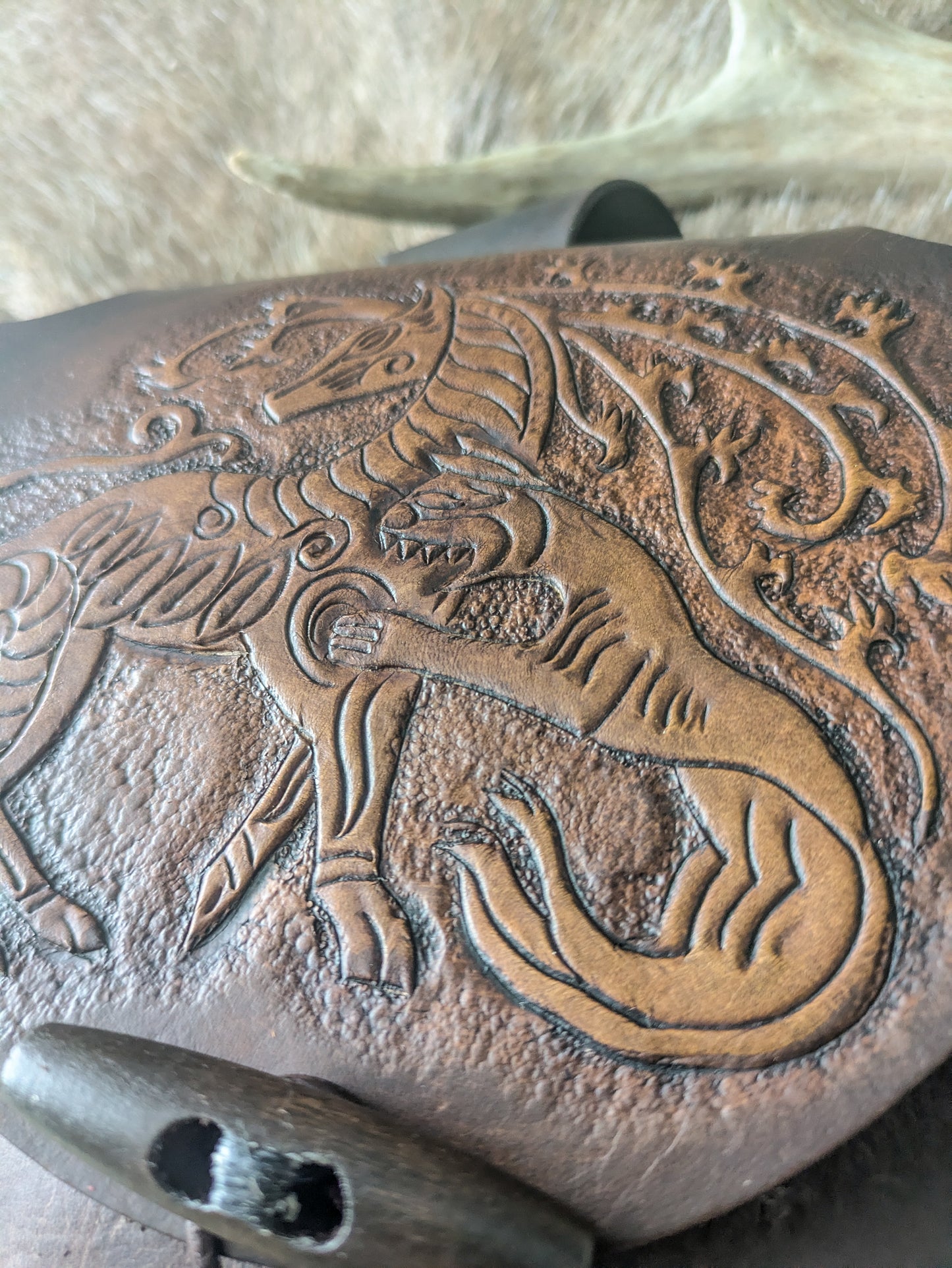 Leather Belt Bag - Stag and Wolf