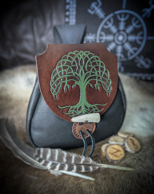 Leather Belt Bag - World Tree