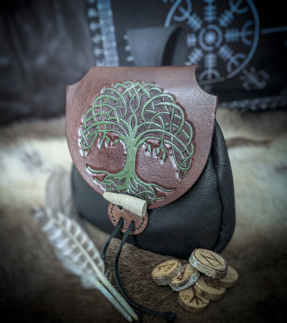Leather Belt Bag - World Tree