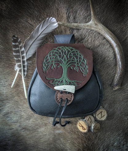Leather Belt Bag - World Tree