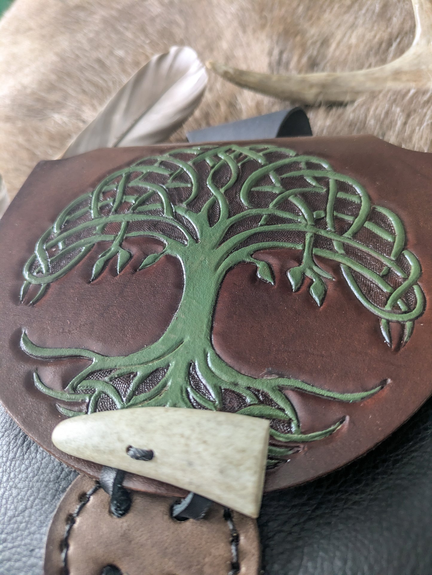 Leather Belt Bag - World Tree