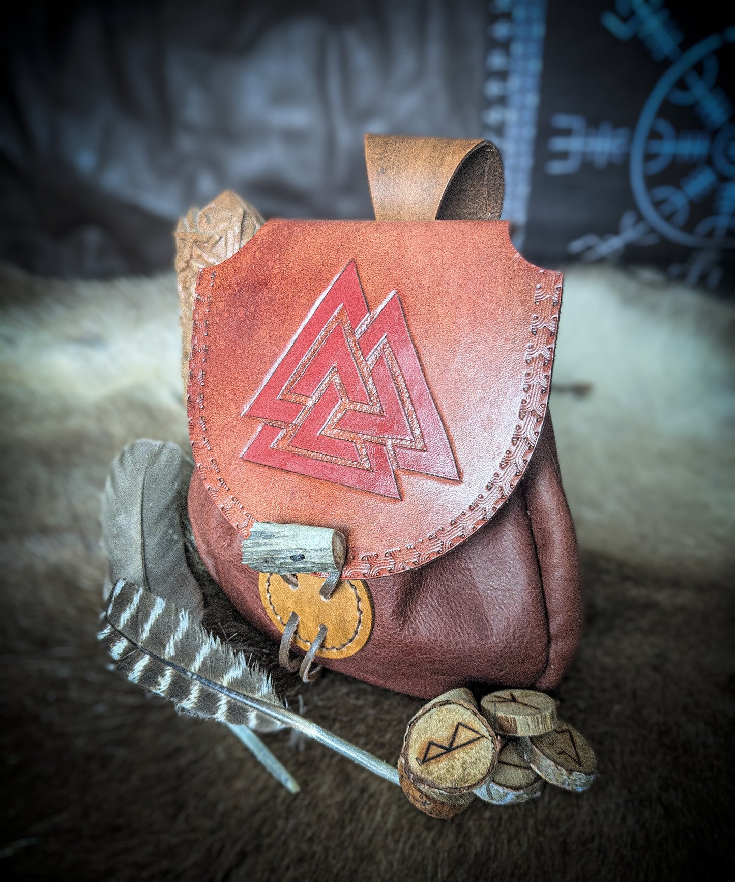 Valknut II - Leather Belt Bag