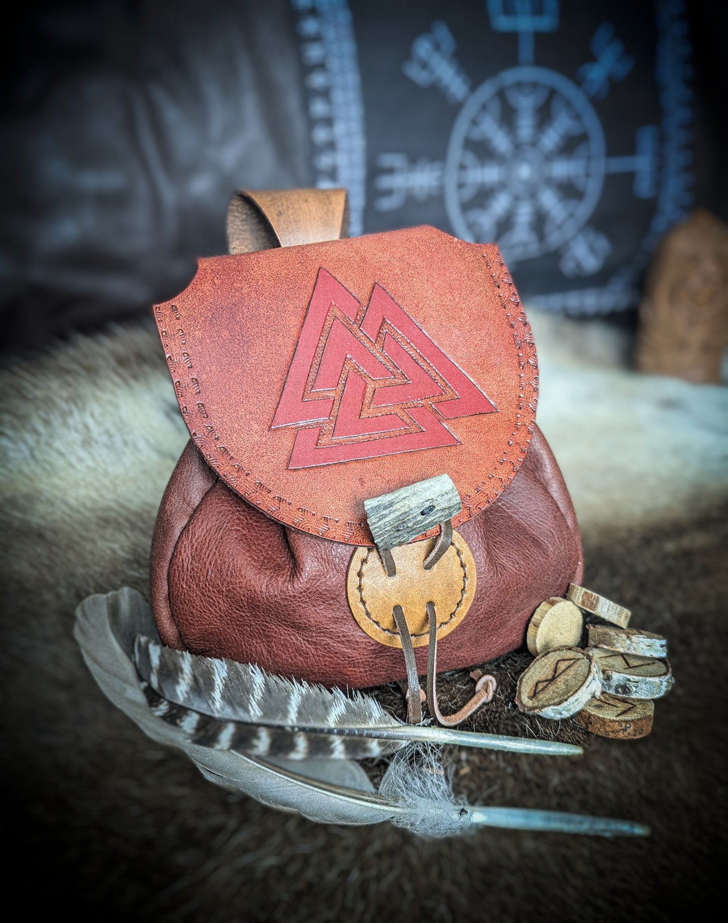 Valknut II - Leather Belt Bag