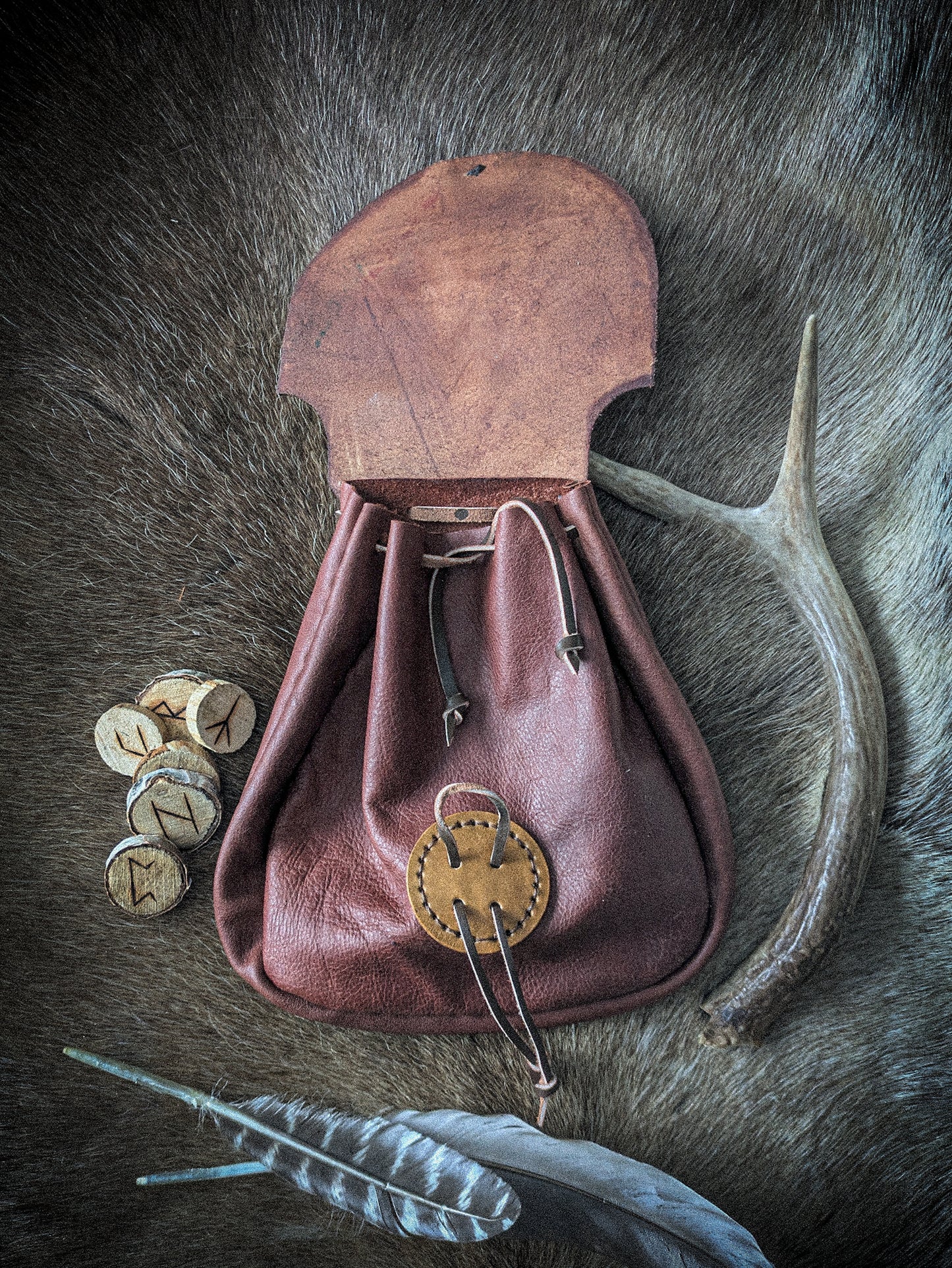 Valknut II - Leather Belt Bag
