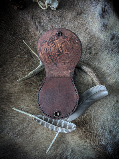 Small Leather Belt Bag - Amanita Moon