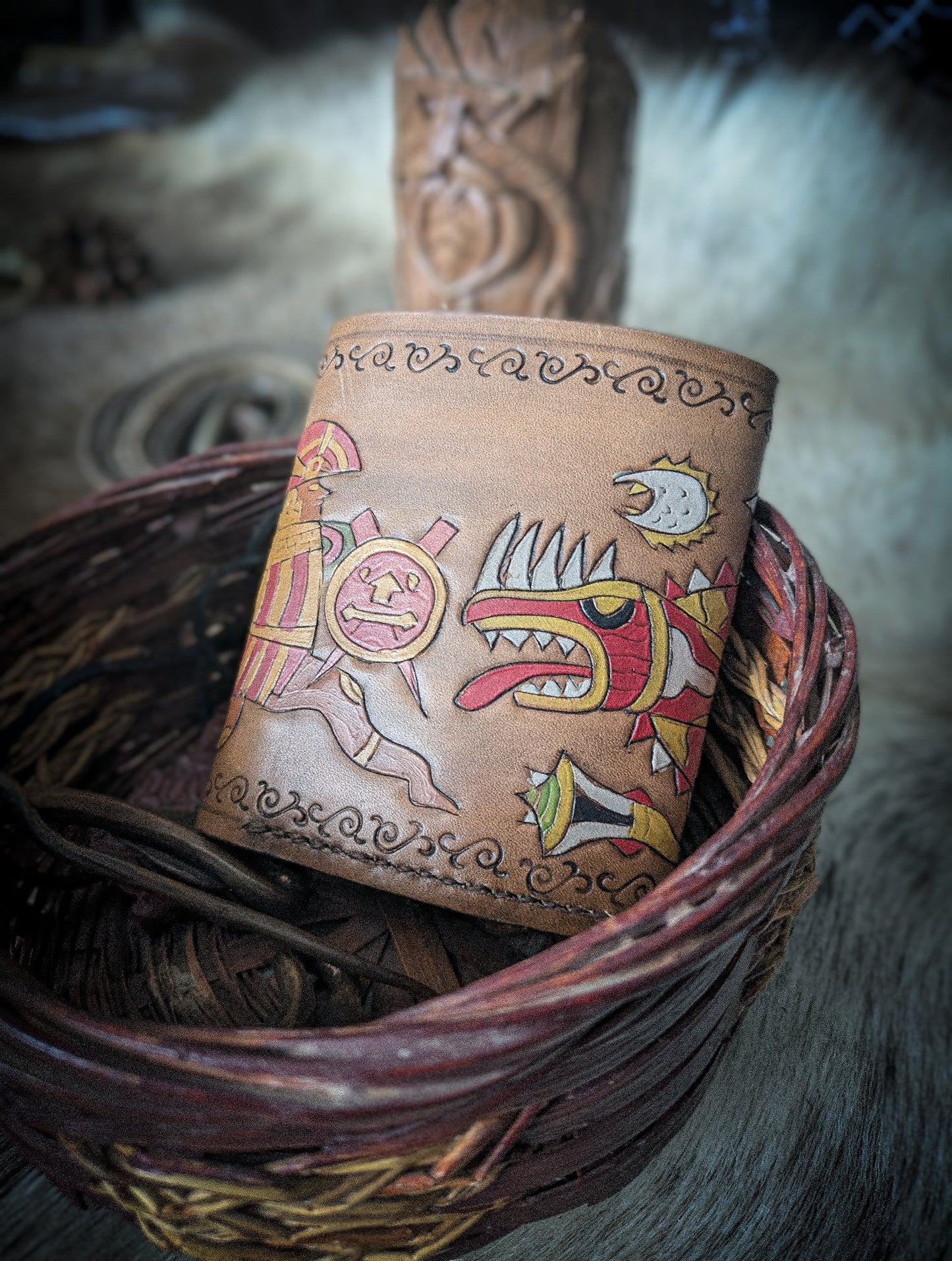 Leather Tri-fold Wallet - King and Leviathan